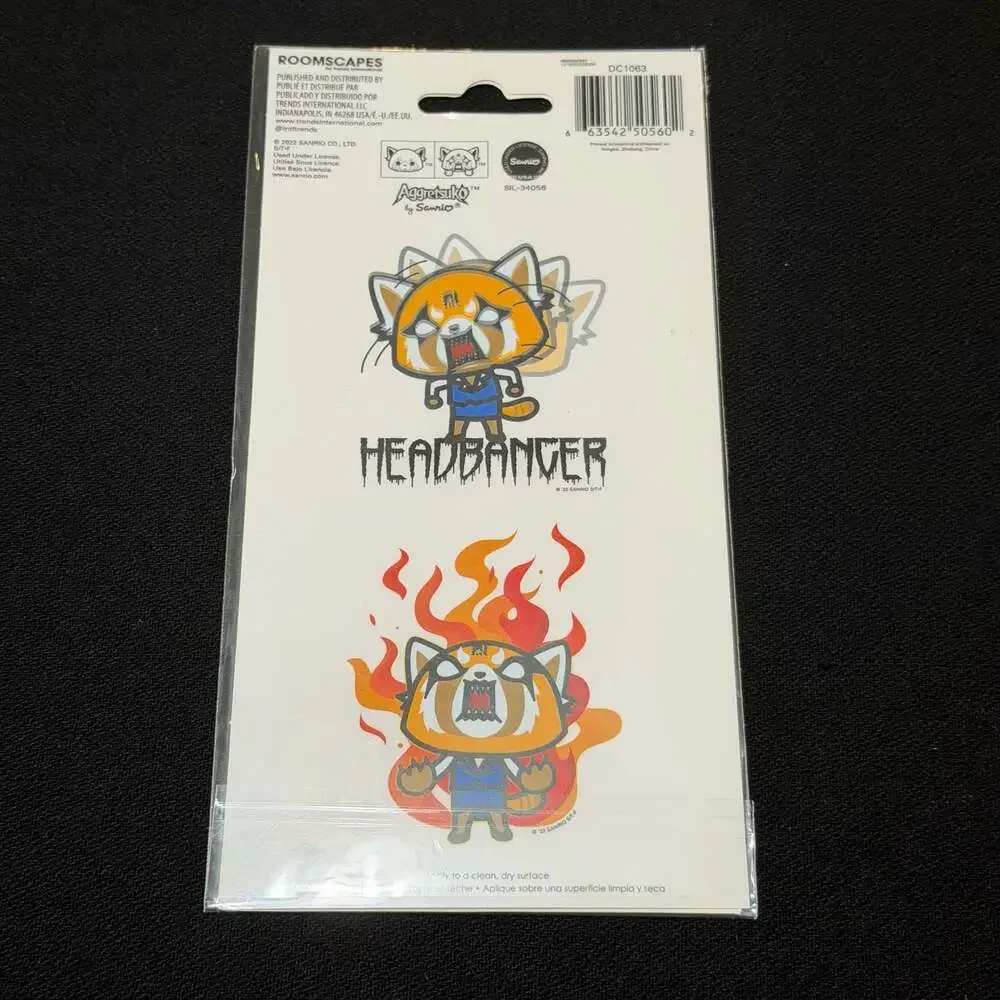 Aggretsuko Roomscapes by Trends International Phone Decals Headbanger